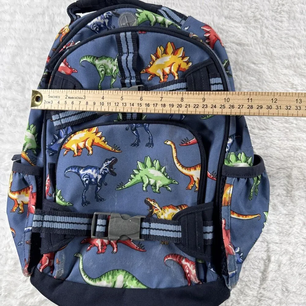 Pottery Barn Kids Dinosaur Backpack Blue Mini Dino Print
